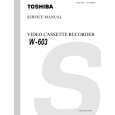 TOSHIBA W603 Manual de Servicio