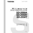 TOSHIBA SD2550 Manual de Usuario